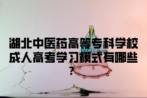 湖北中医药高等专科学校成人高考学习模式有哪些？