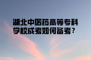 湖北中医药高等专科学校成考如何备考？